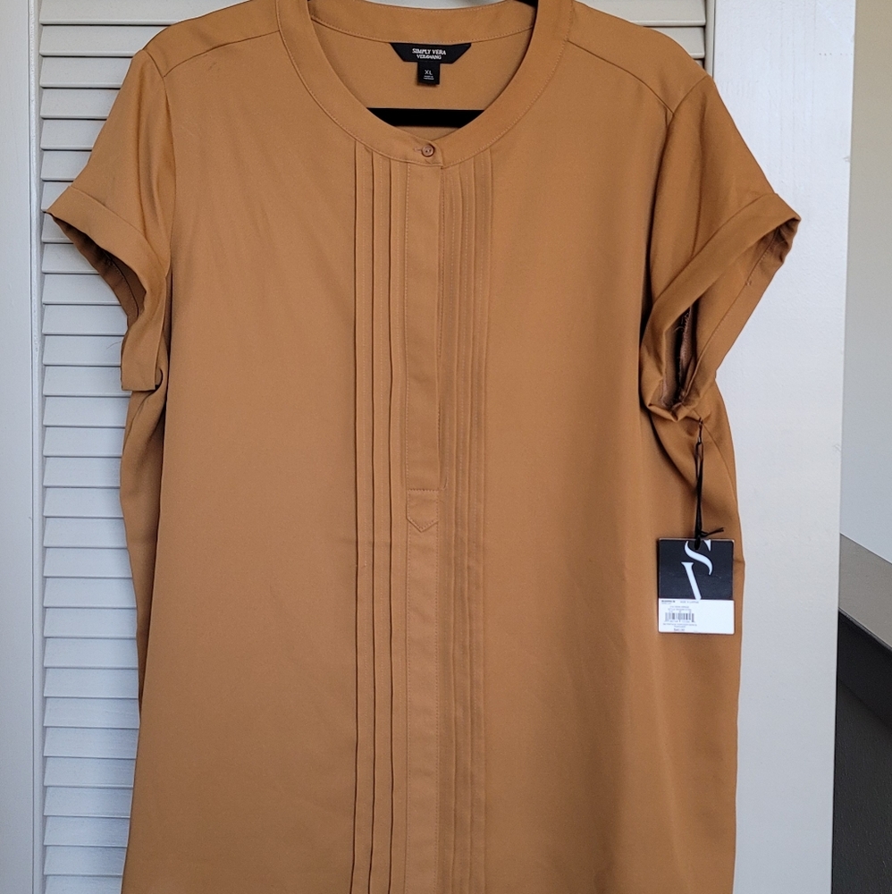 Women's Simply Vera Vera Wang Shirred Neck Popover